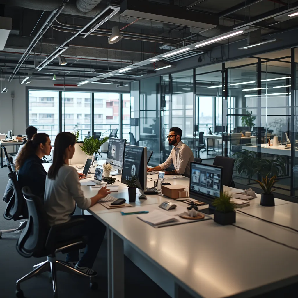 Espace de travail collaboratif moderne